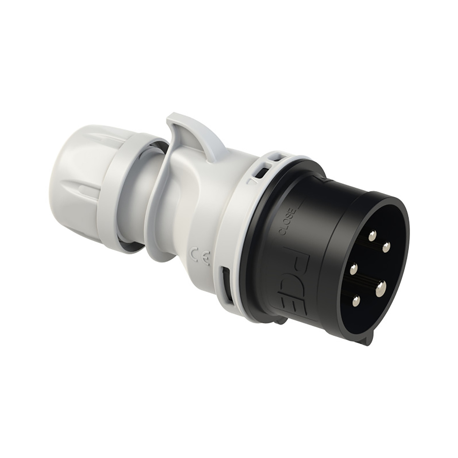 102476 CEE fiche 32A 5p 500V 7h noir IP44 Shark