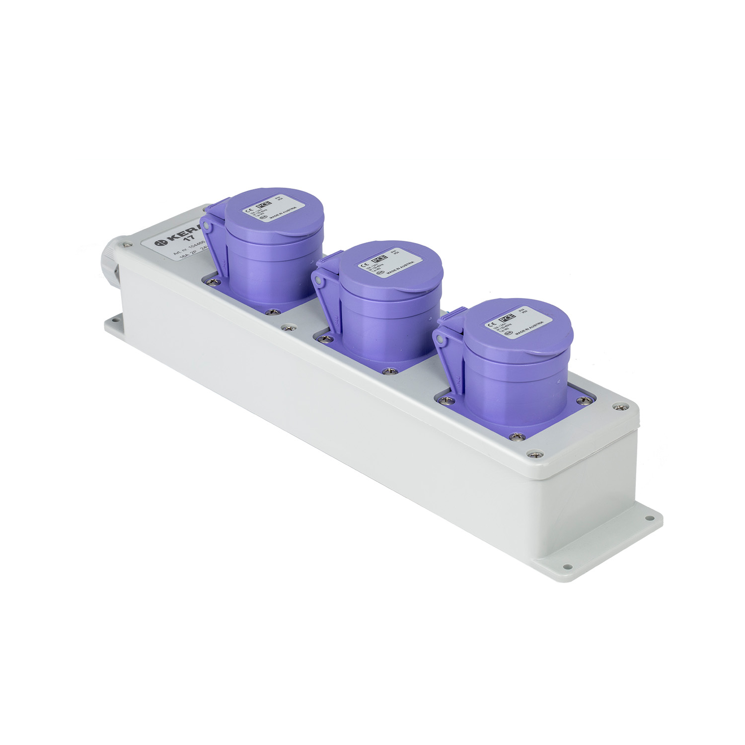 104466 Bloc multiprise 3-voies prises CEE 16A 2p 24V