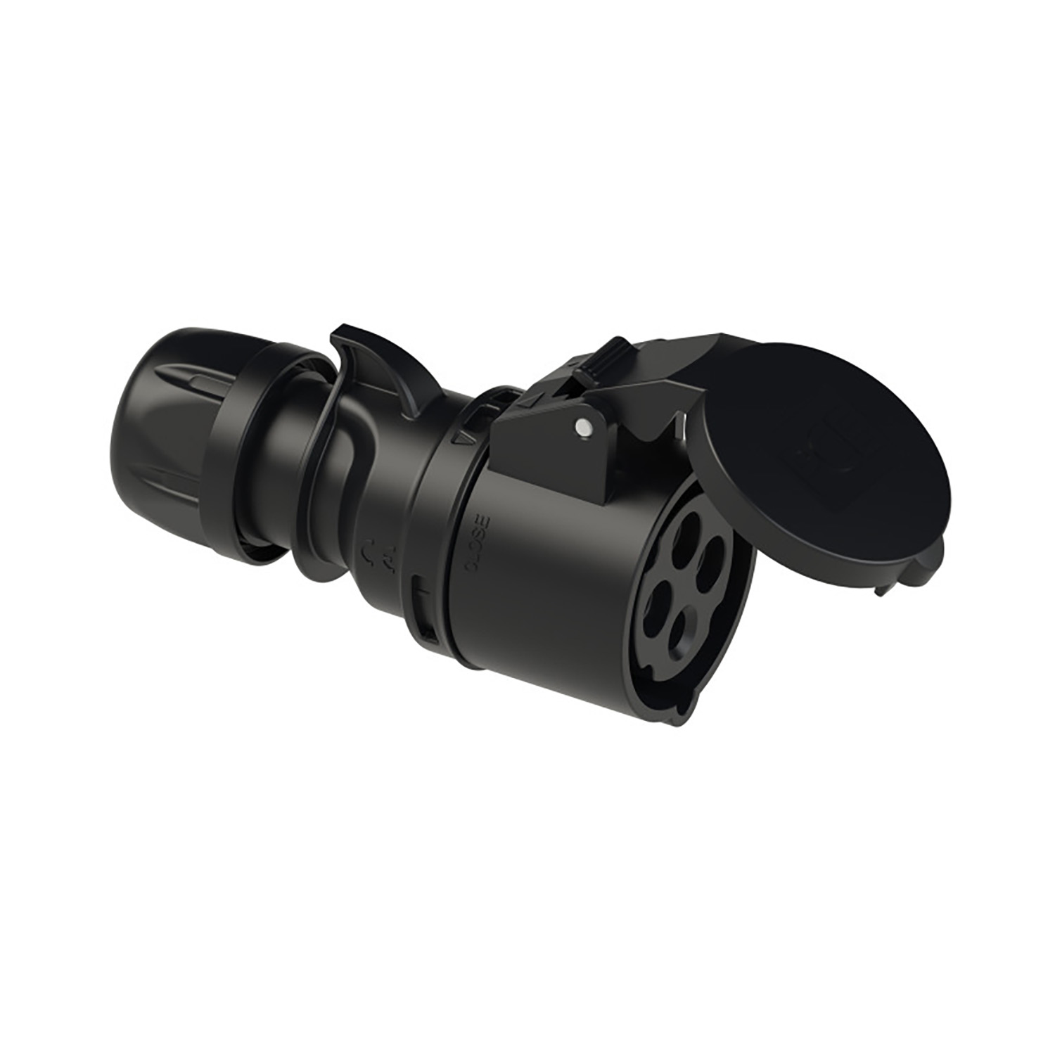 107223 CEE prise 16A 4p 400V 6h (rouge) noir IP44 Shark