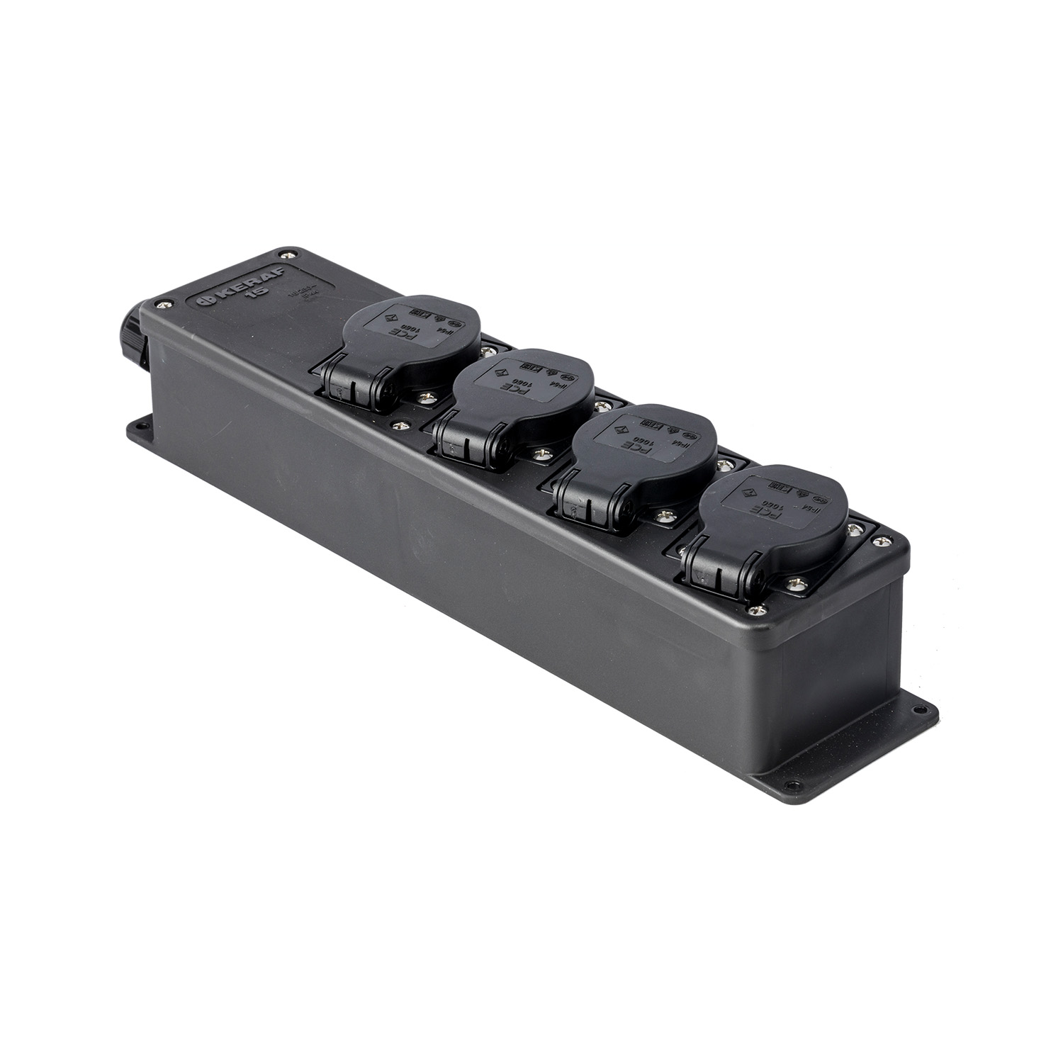 104470 Bloc multiprise 4-voies prises SchuKo 16A 250V~ noir