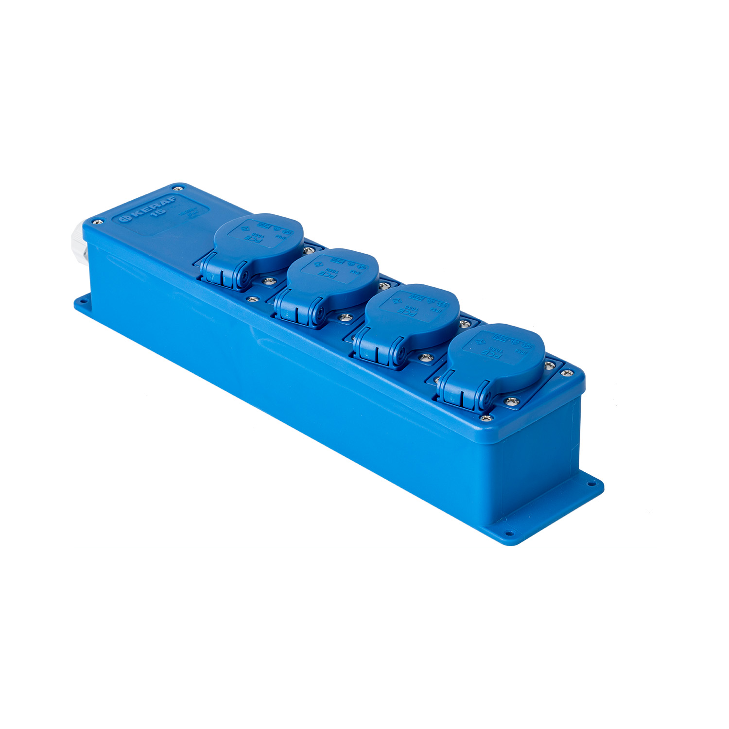 104469 Bloc multiprise 4-voies prises SchuKo 16A 250V~ bleu
