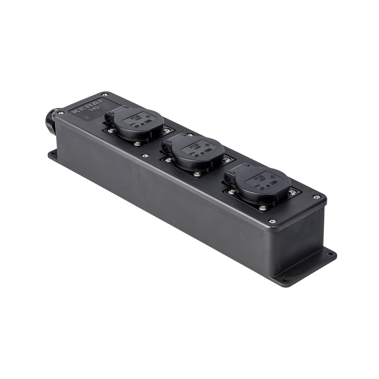 105951 Bloc multiprise 3-voies mono 16A 250V~ noir