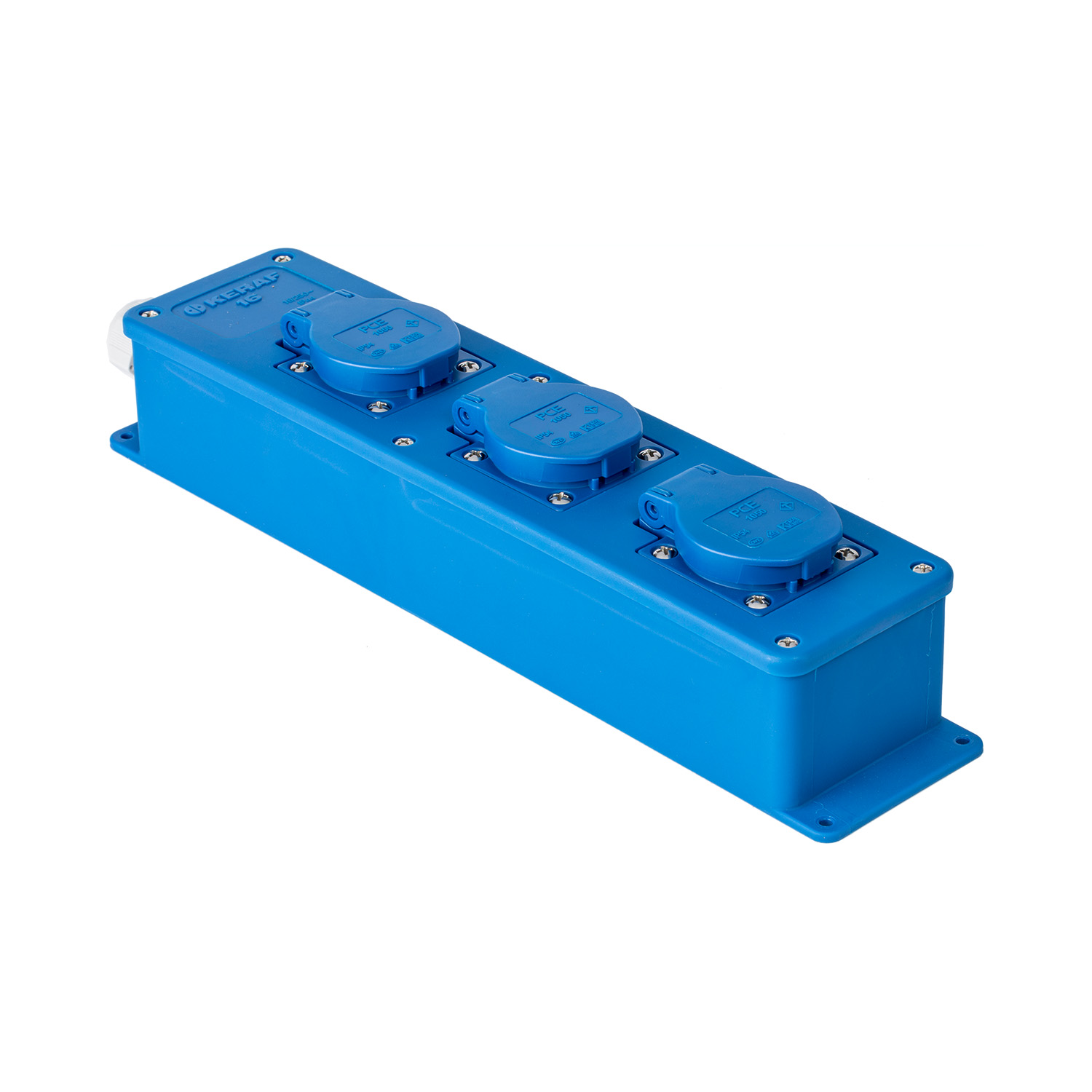 104474 Bloc multiprise 3-voies mono 16A 250V~ bleu