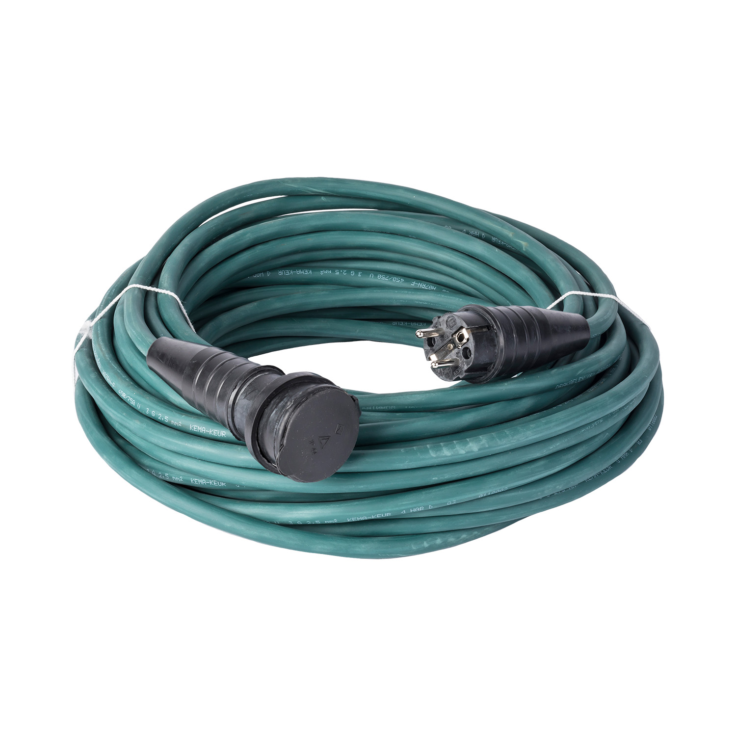 119354 Verlengkabel 25 m H07RN-F 3G2,5 penaarde kabel groen volrubber met deksel