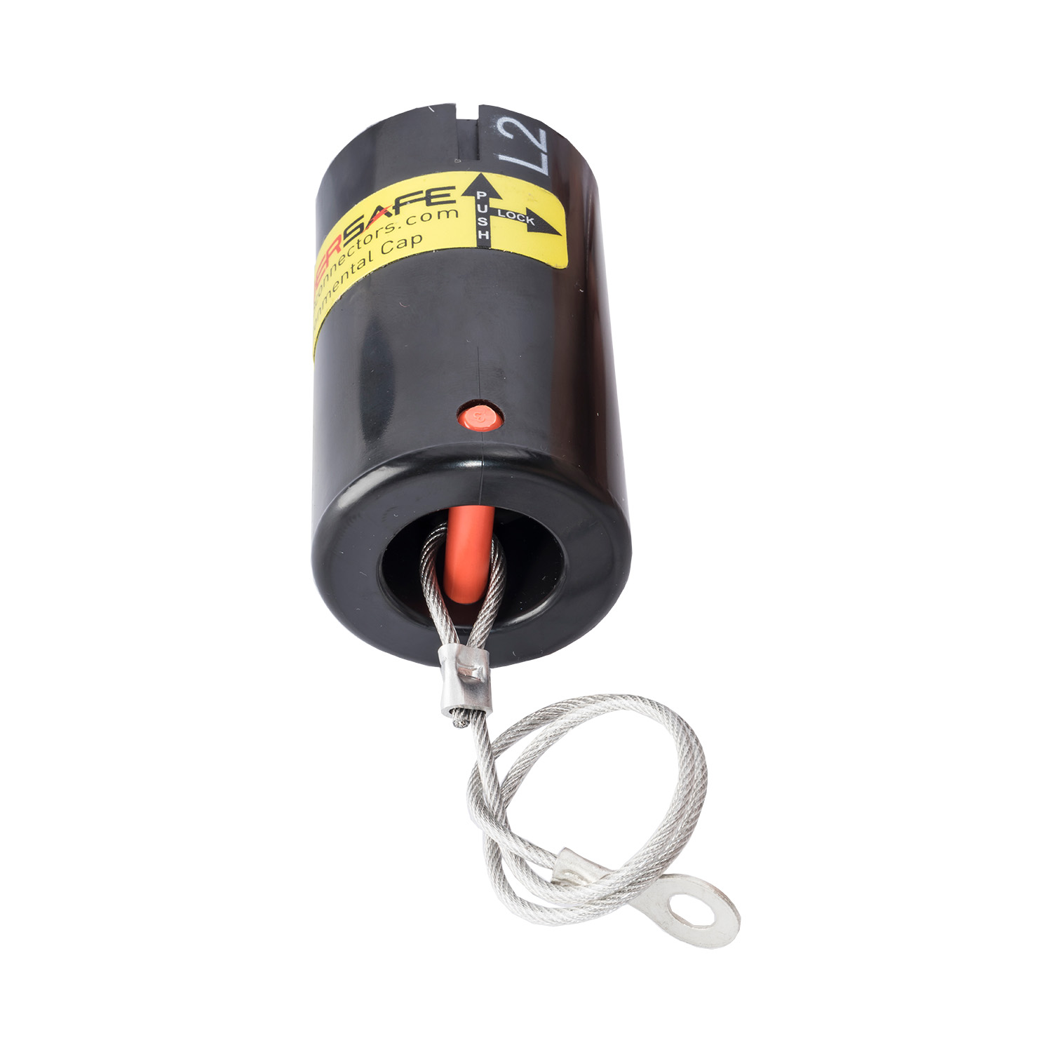 122105 Water-/stofdichte kap Panel Drain L2 zwart IP67 Powersafe