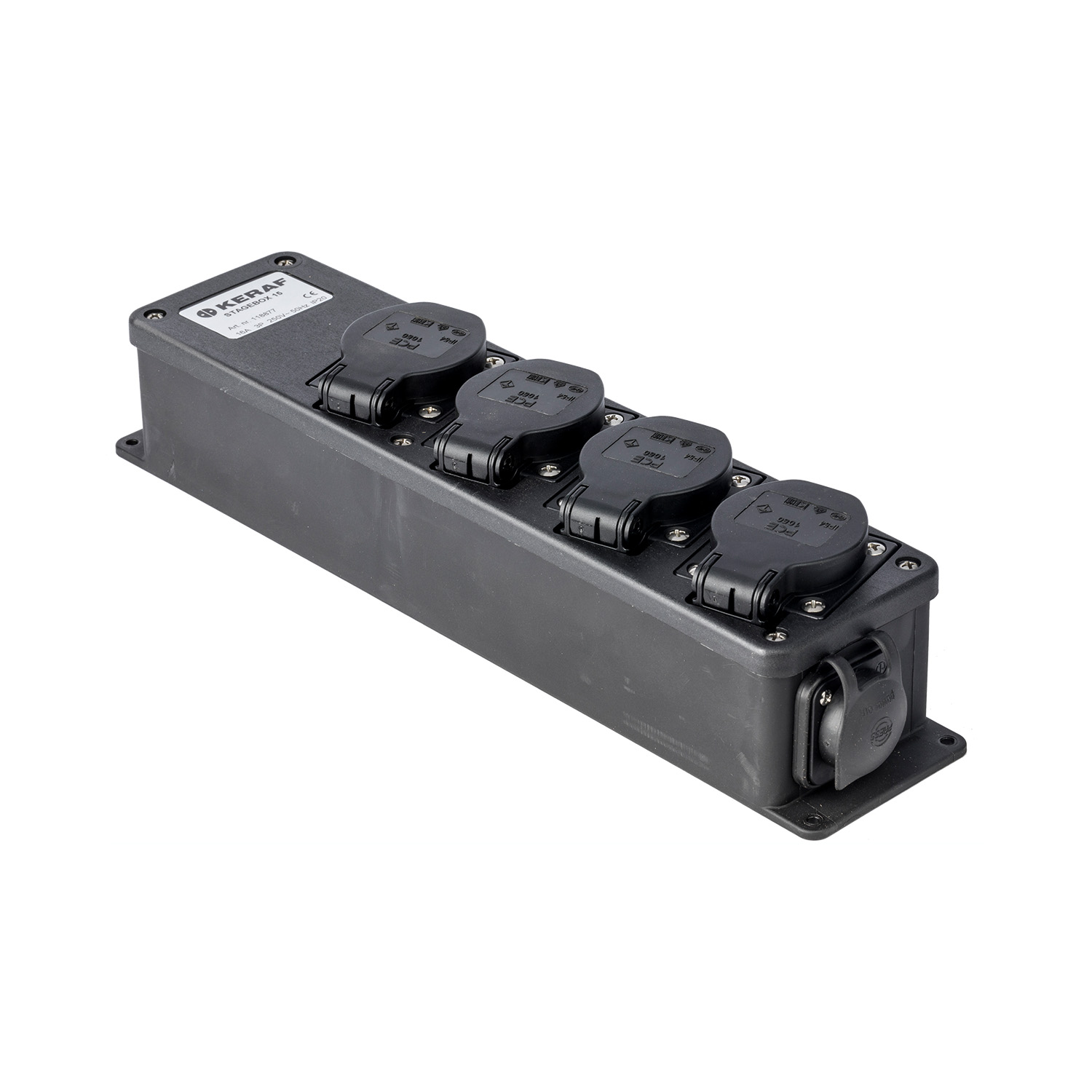 118877 Stagebox PowerCONT >4-voies SchuKo boucle TRUE1 TOP-in&-out LED noir