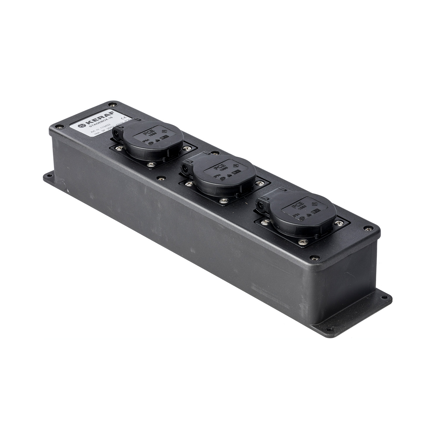 113434 Stagebox PowerCON >3 voies mono bleu-in LED noir
