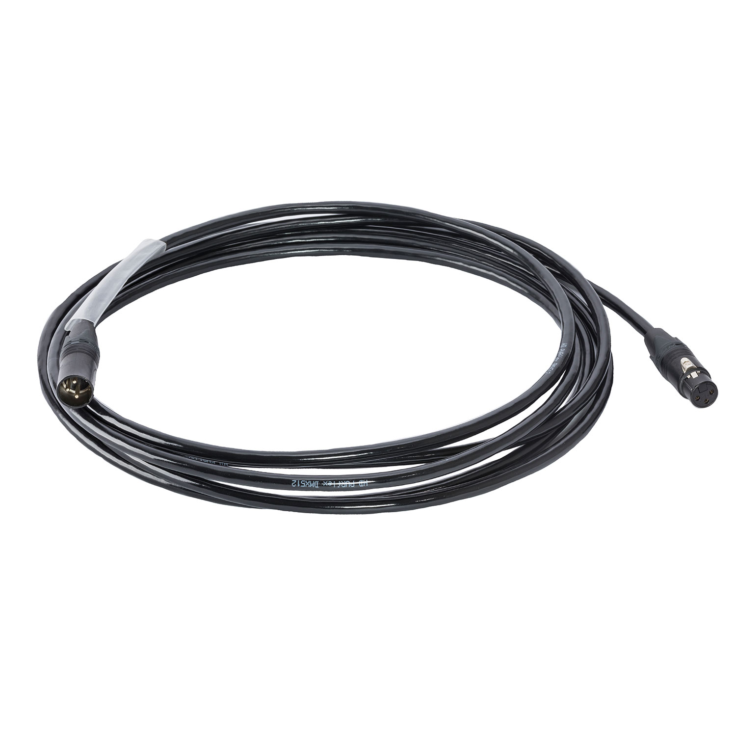 118792 Câble d'extension DMX 0,5 m HD Purflex XLR 3p noir 120 Ohm gaine thermorétractable